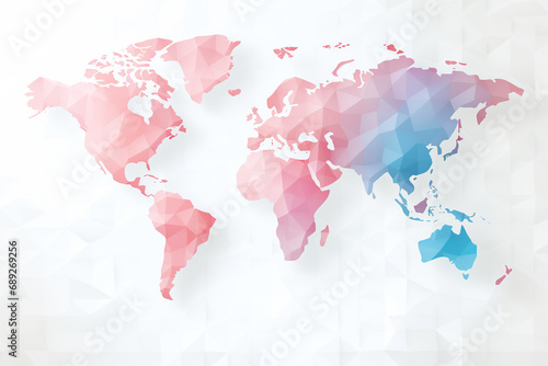 ビジネス　3d　立体　世界地図背景 photo