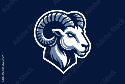 Powerful Vector Ram Mascot Logo - Ideal for Sports Teams, Athletic Branding & School Spirit Enhancement