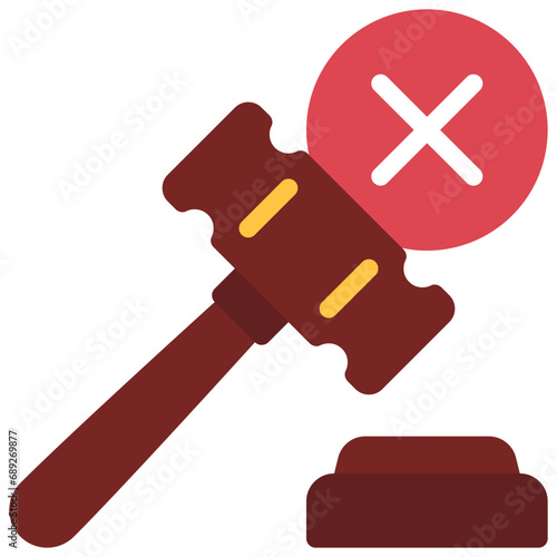 Judge Gavel Rejection Icon