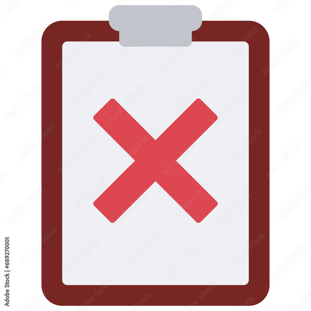 Obraz premium Incorrect Clipboard Icon
