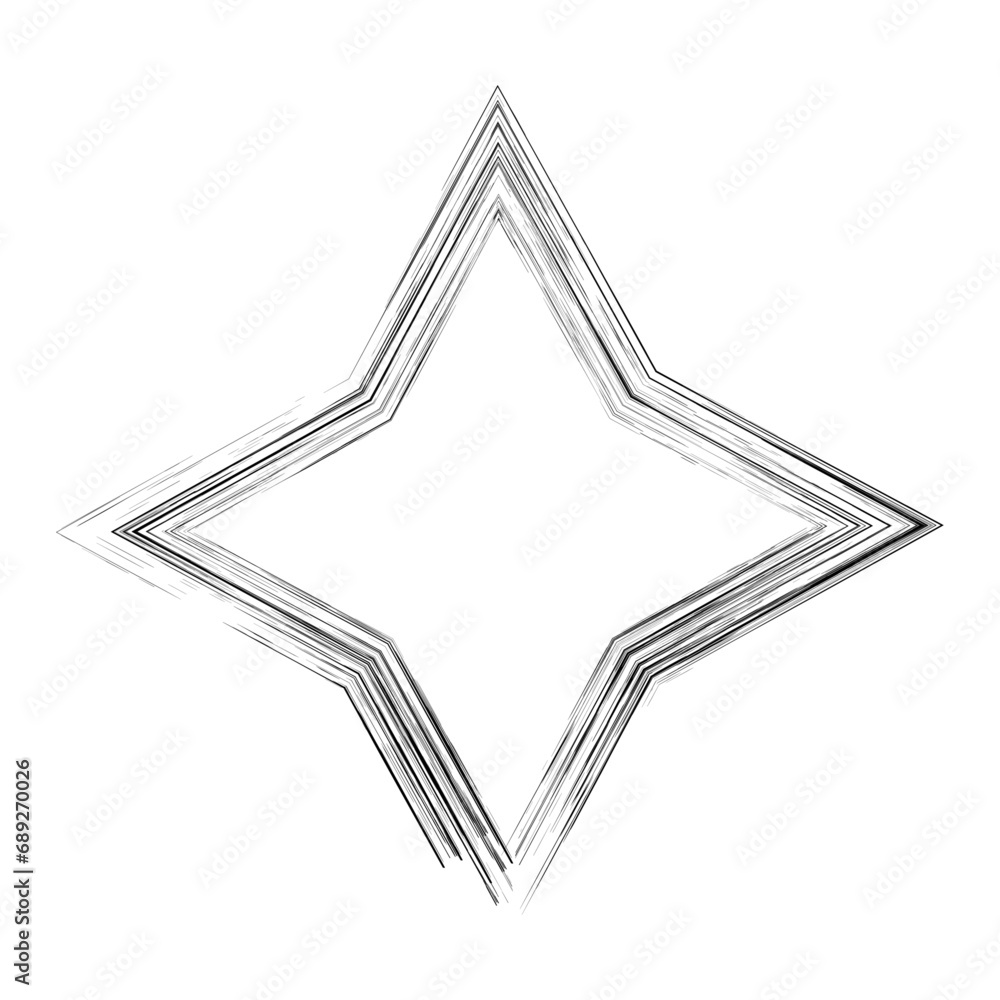 Grunge frame in star shape Vector illustration Grunge frame in star shape Vector illustration