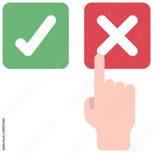 Select Yes or No Icon