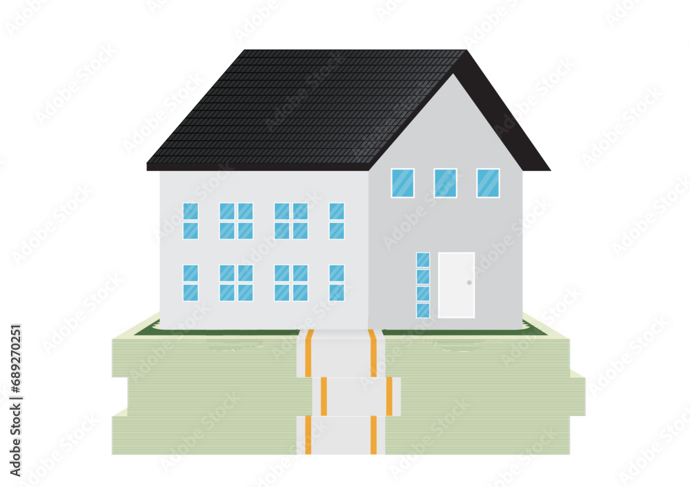 House Real Estate Property. Saving Money for House. House Loan or Mortgage Concept. House Real Estate Property. Saving Money for House. House Loan or Mortgage Concept.