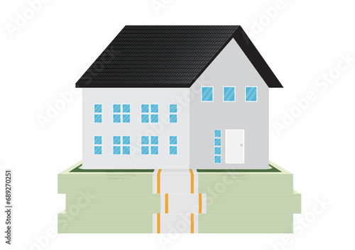 House Real Estate Property. Saving Money for House. House Loan or Mortgage Concept. 