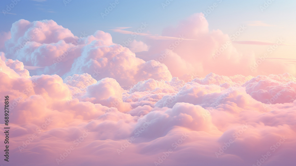 sky with colorful clouds - obrazy, fototapety, plakaty 