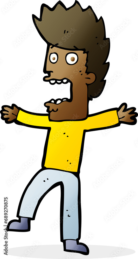 cartoon terrified man cartoon terrified man
