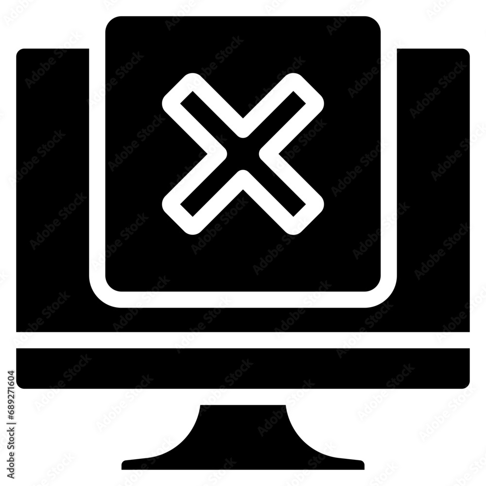 Obraz premium Incomplete Computer Task Icon