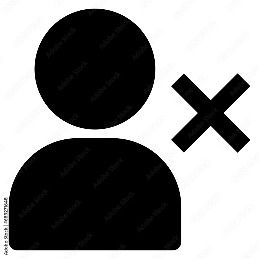 Obraz premium Delete User Icon