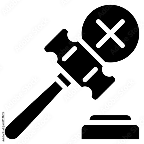Judge Gavel Rejection Icon