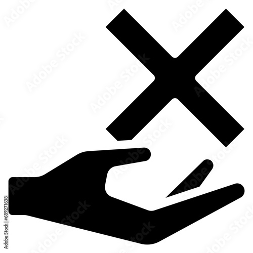 Give Rejection Cross Icon