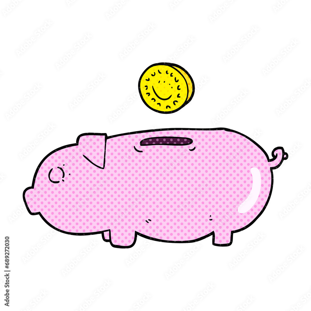 freehand drawn cartoon piggy bank freehand drawn cartoon piggy bank