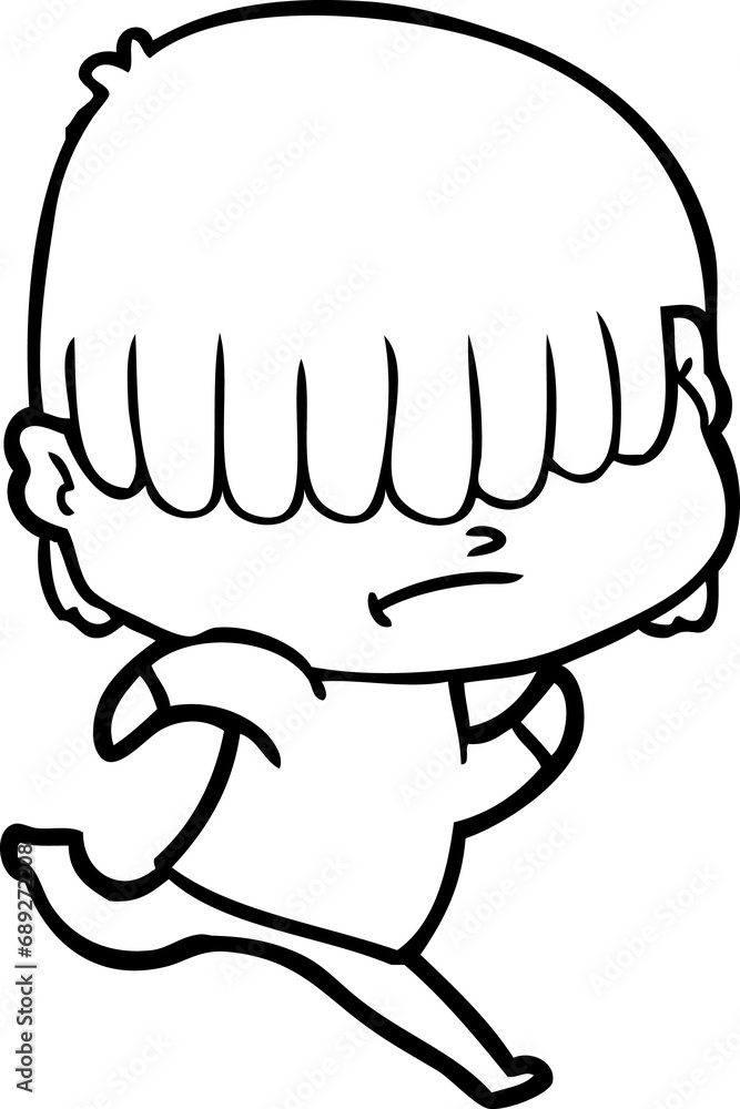 cartoon boy with untidy hair