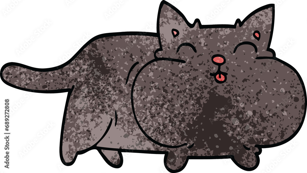 cartoon doodle fat cat cartoon doodle fat cat