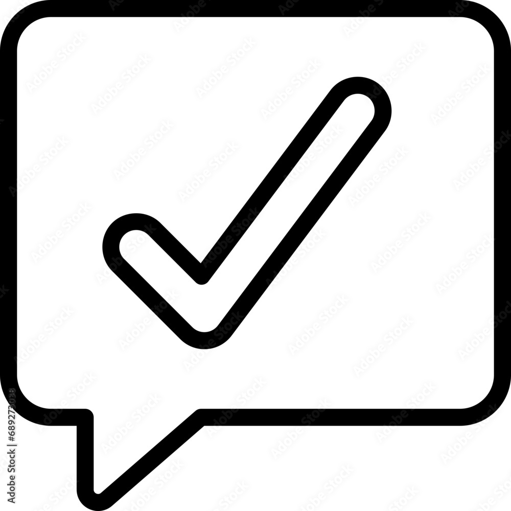 Check Mark Message Icon Check Mark Message Icon