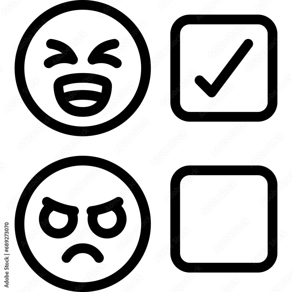 Emoji Rating Choice Icon Emoji Rating Choice Icon