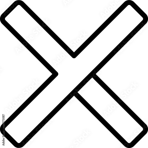 Overlapping Cross Mark Icon photo