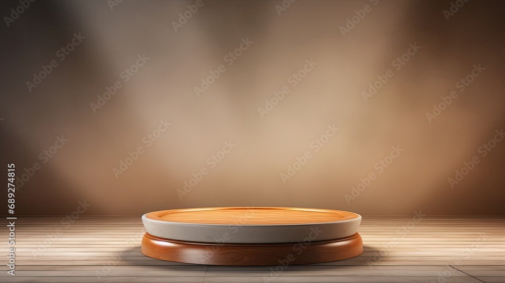 Empty football podium for product display with background Empty football podium for product display with background