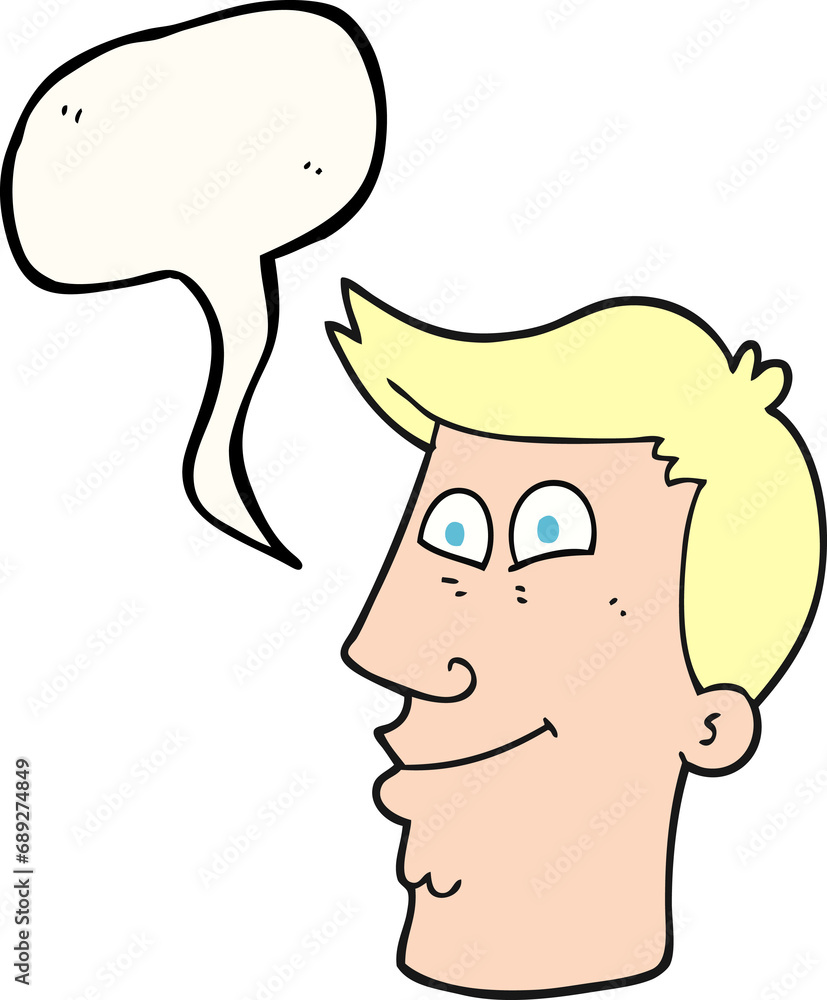 freehand drawn speech bubble cartoon male face freehand drawn speech bubble cartoon male face