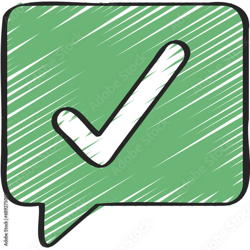 Check Mark Message Icon