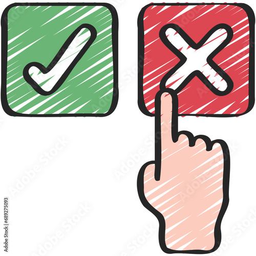 Select Yes or No Icon