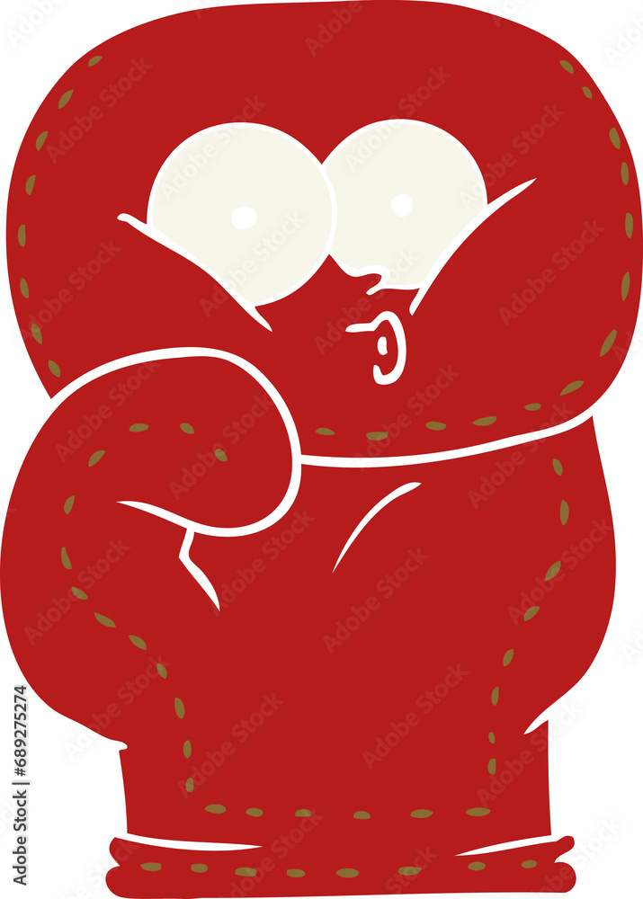 flat color style cartoon boxing glove flat color style cartoon boxing glove
