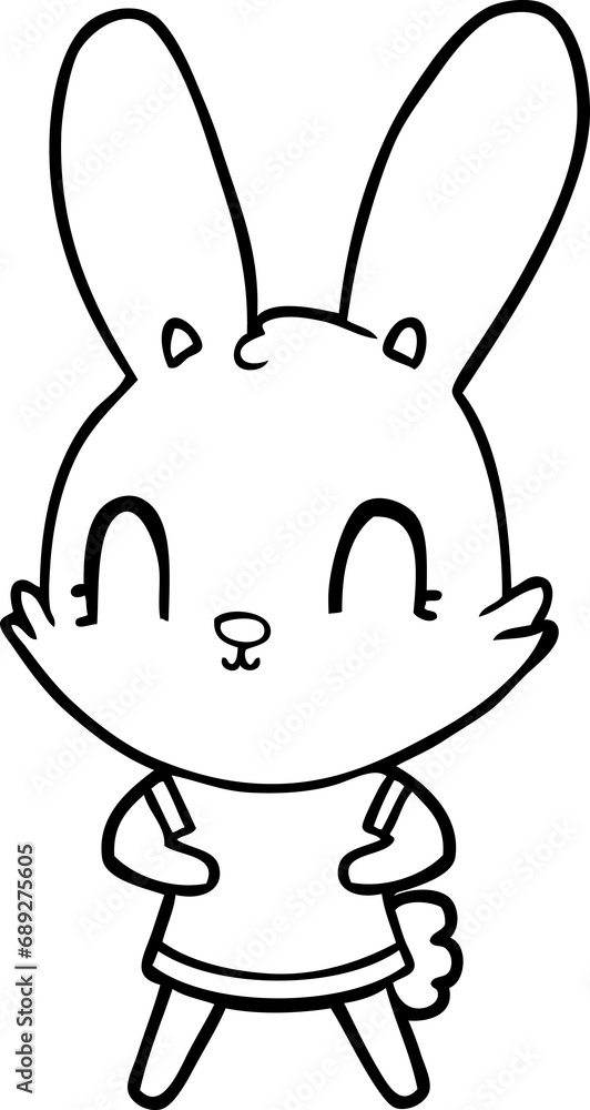 cute cartoon rabbit in dress