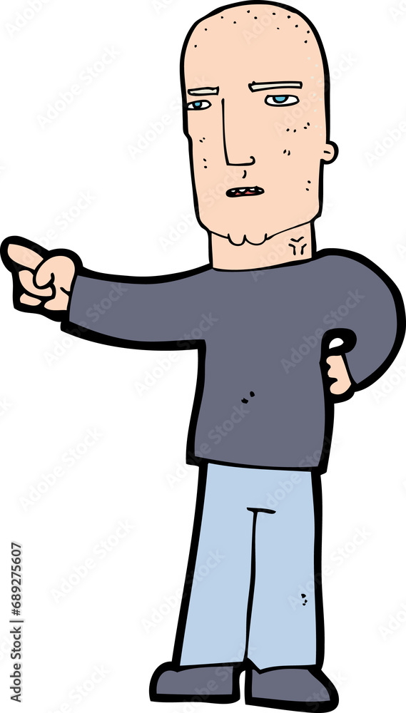 cartoon tough guy pointing cartoon tough guy pointing