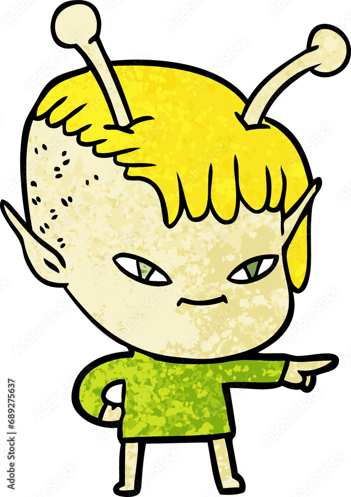 cute cartoon alien girl cute cartoon alien girl