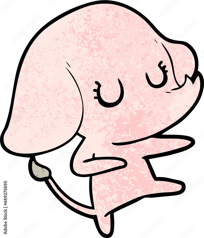 Obraz premium cute cartoon elephant