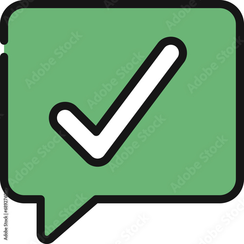 Check Mark Message Icon