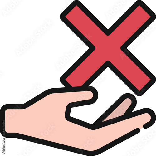 Give Rejection Cross Icon