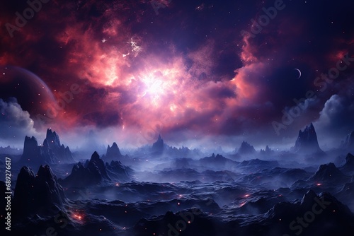 Space background for Science Fiction and Game content. © Irina
