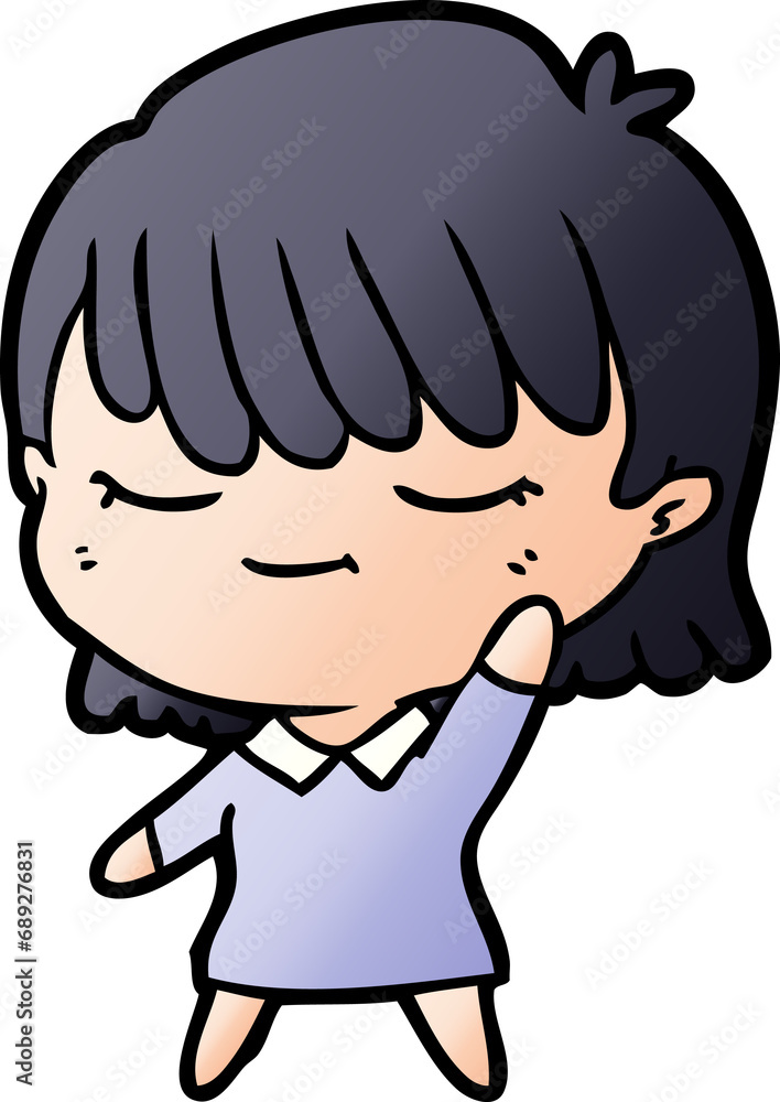 Fototapeta premium cartoon woman