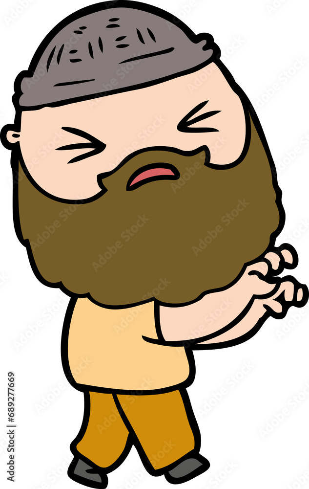 cartoon man with beard cartoon man with beard