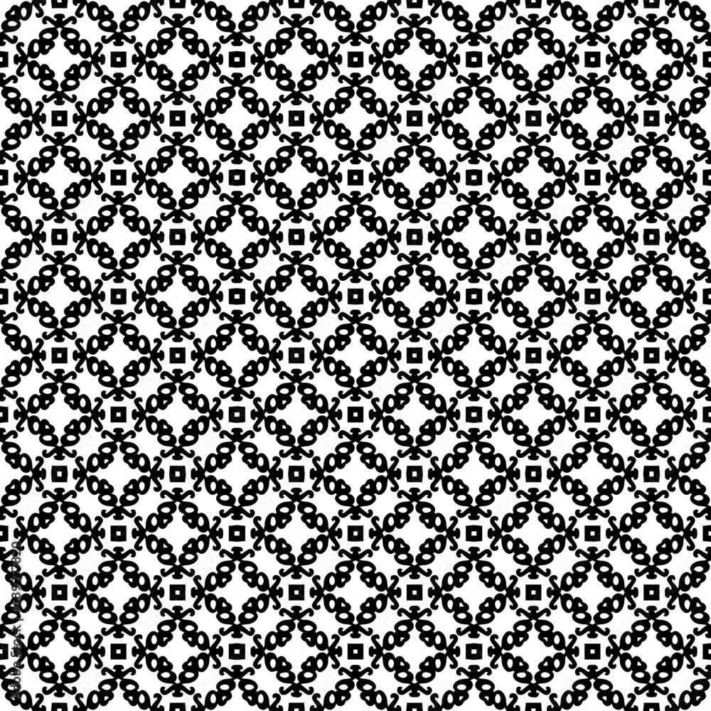 Black and white seamless abstract pattern. Background and backdrop. Grayscale ornamental design. Mosaic ornaments. Vector graphic illustration. EPS10. Black and white seamless abstract pattern. Background and backdrop. Grayscale ornamental design. Mosaic ornaments. Vector graphic illustration. EPS10.