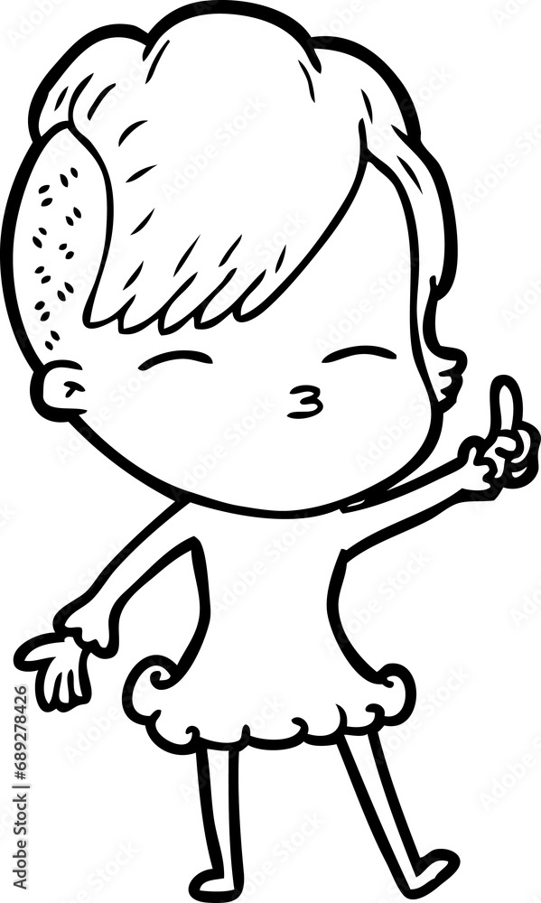 cartoon squinting girl cartoon squinting girl