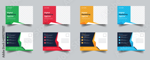 Modern Creative Corporate Post Card Template, Vector Template for Opening Invitation Editable, Professional Business Postcard Design, Event Card Design, Invitation Design, Direct Mail EDDM Template