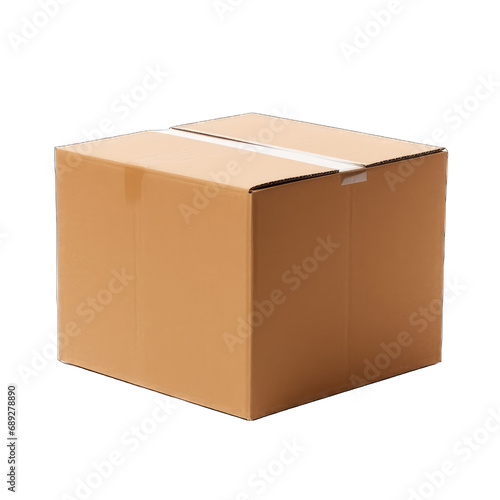 box package delivery cardboard carton packaging isolated shipping gift container brown send transport moving house relocation png file © Sema