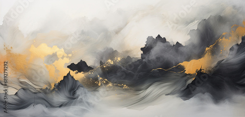 misty morning in the mountains