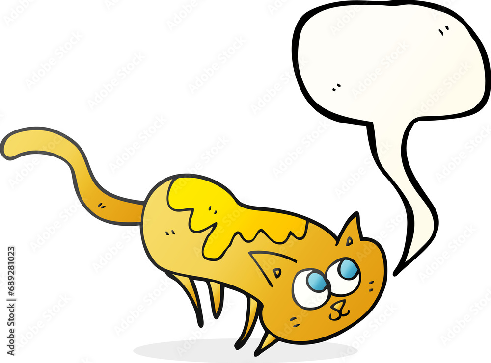 freehand drawn speech bubble cartoon cat freehand drawn speech bubble cartoon cat