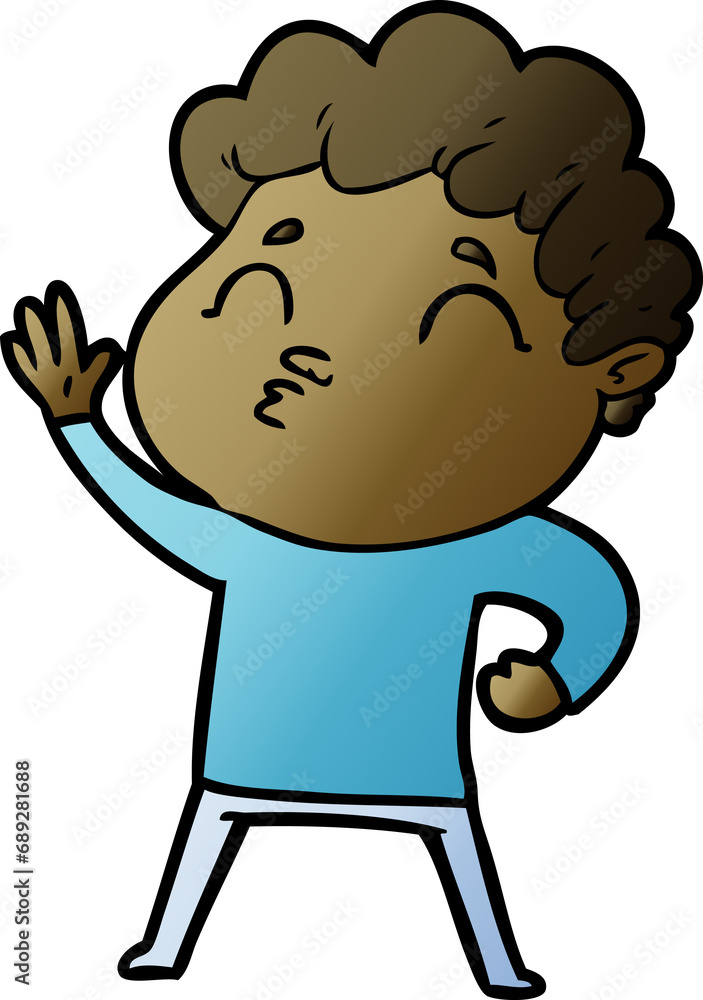 cartoon man pouting cartoon man pouting