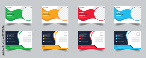 Modern Creative Corporate Post Card Template, Vector Template for Opening Invitation Editable, Professional Business Postcard Design, Event Card Design, Invitation Design, Direct Mail EDDM Template