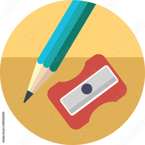 pencil and sharpener