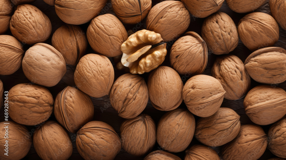 Lots of walnuts. Beautiful background of fresh walnuts for design. View from above. Lots of walnuts. Beautiful background of fresh walnuts for design. View from above.