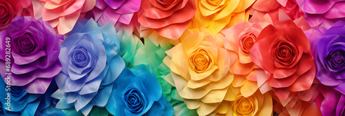colourful flowers background banner