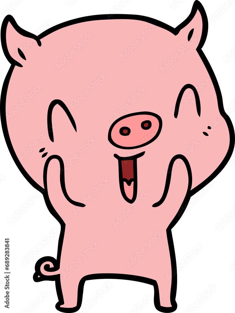 happy cartoon pig happy cartoon pig