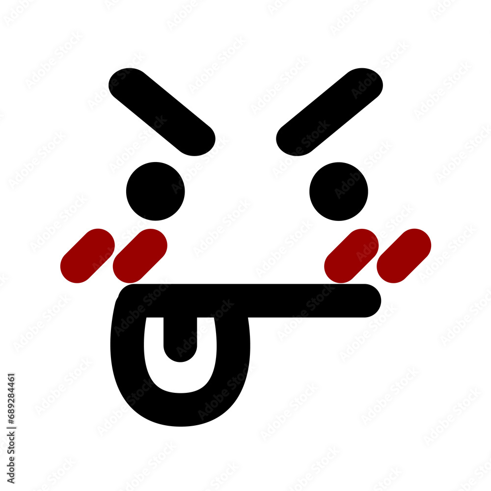 frustrated face icon