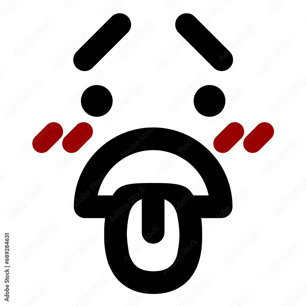 exhausted face icon