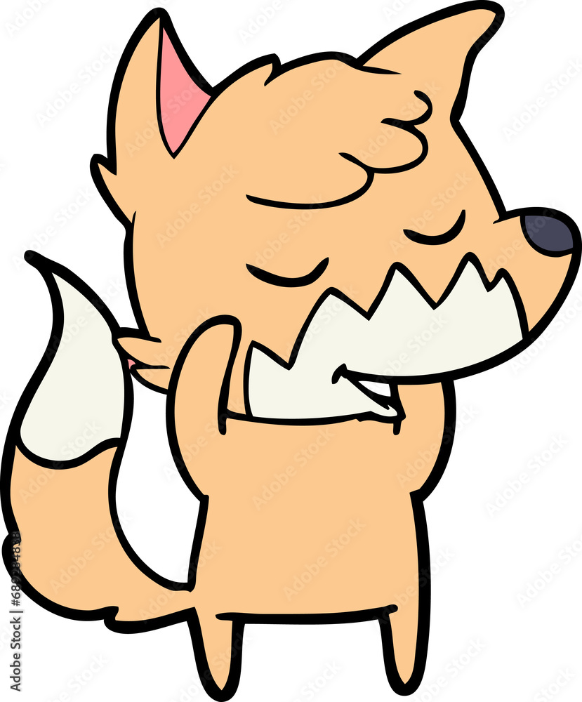 friendly cartoon fox
