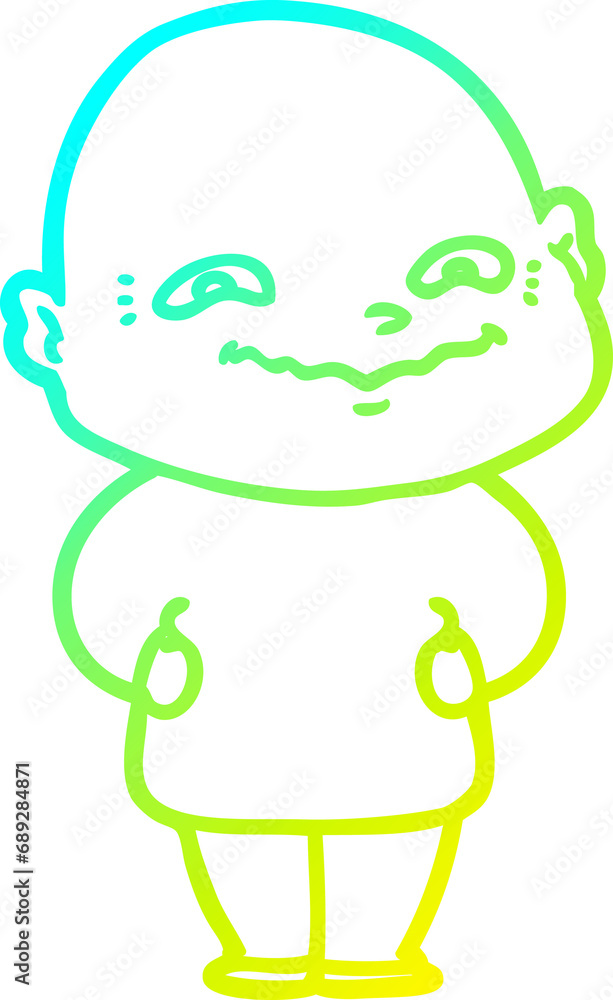 cold gradient line drawing of a cartoon creepy guy cold gradient line drawing of a cartoon creepy guy